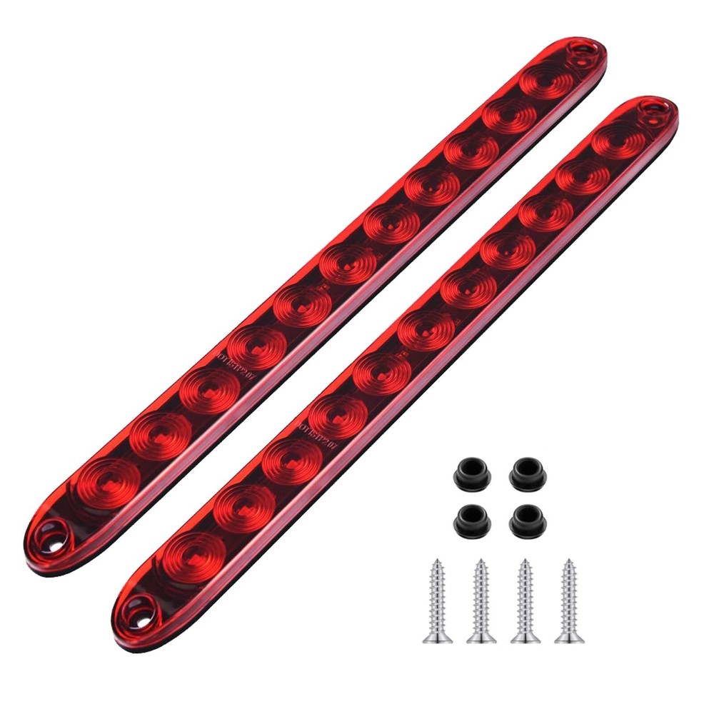 11 LED Red Trailer Brake Tail Light, 2 Pack 16” LED Bar Stop Turn Signal T