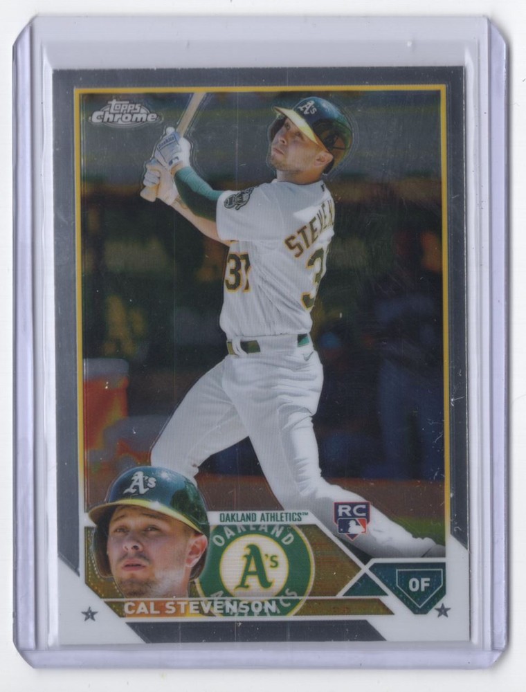 2023 Topps Chrome Cal Stevenson Rookie Oakland Athletics #199