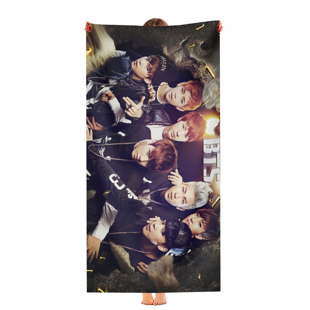 BTS Beach Towel 30x60 Quick Dry Microfiber Gift for Fans