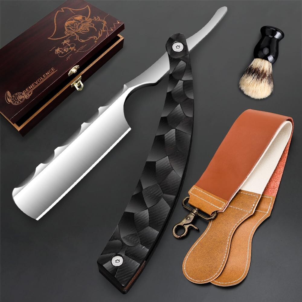 Professional Straight Blade  Kit with Strop - Straight Edge Barber