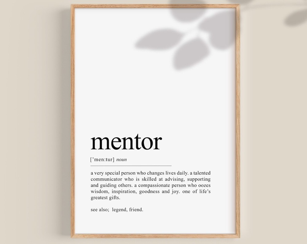 Mentor Gift Mentor Definition Print Gift For Mentor Teacher Appreciation Mentor
