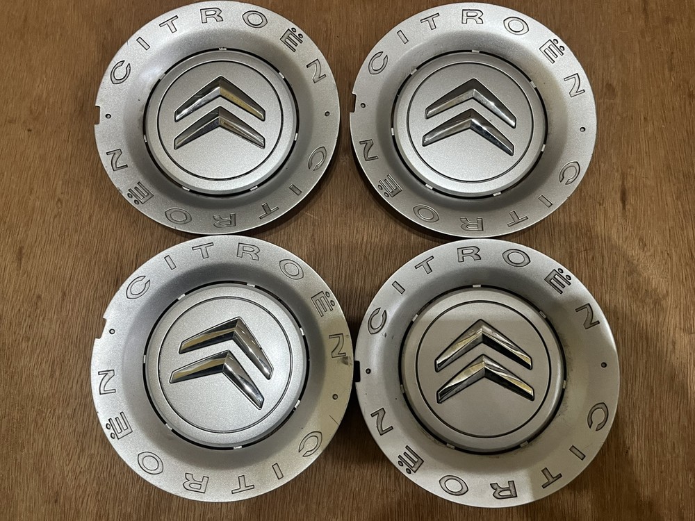 x4 Genuine Citroen Medallion Alloy Wheel Centre Caps Set C2 C3 C4