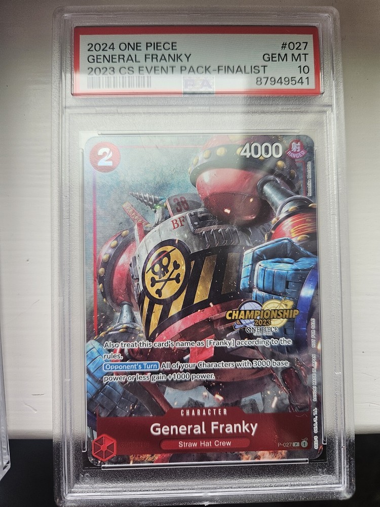 2024 ONE PIECE GENERAL FRANKY 2023 CS EVENT PACK FINALIST P-027 PSA 10 ONLY 52