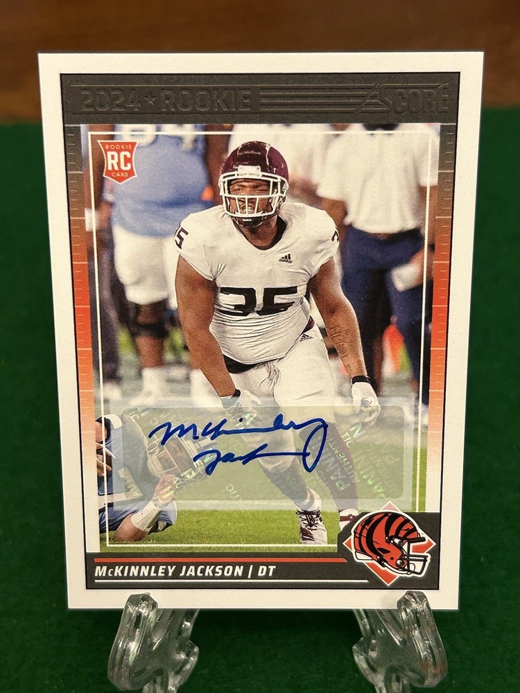 2024 Score McKinnley Jackson RC #398 AUTO Cincinnati Bengals AUTOGRAPHED