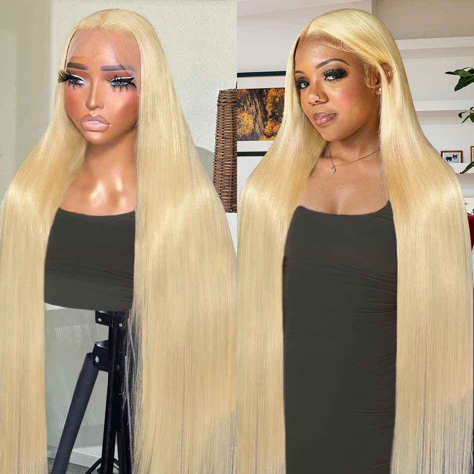 613 HD 13x6 Honey Blonde Straight Lace Front Wig 5x5 Glueless Human Hair