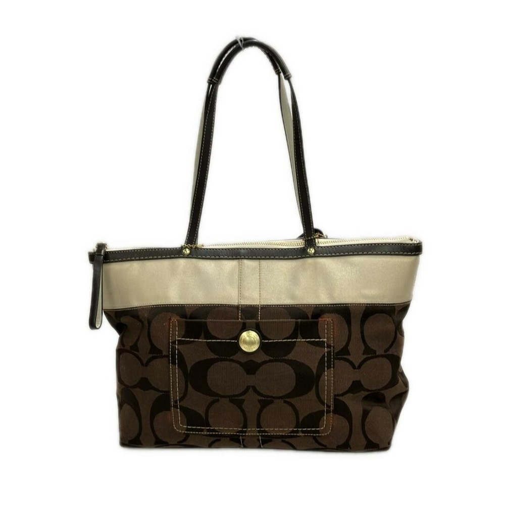 Coach Signature Strap Tote Bag 11691 Ladies Damaged Stained Face Back