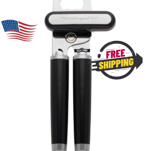 KitchenAid Classic Can Opener Bottle Opener Easy Turn Knob Sharp Blade New