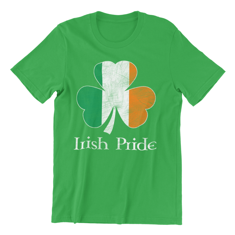 Irish Pride St Patricks Day Tee - Ireland Flag Shamrock Organic Unisex-image