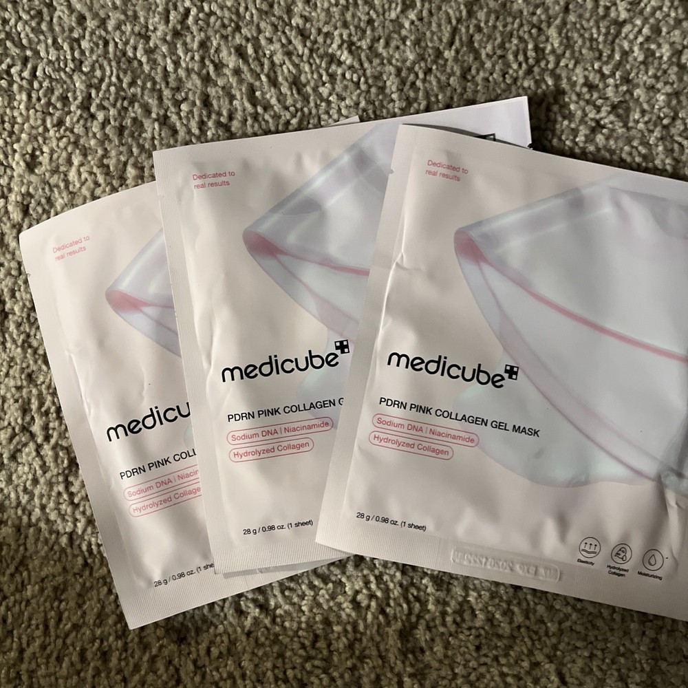 3 Medicube Salmon PDRN Pink Collagen Jelly Gel Masks 28g Each