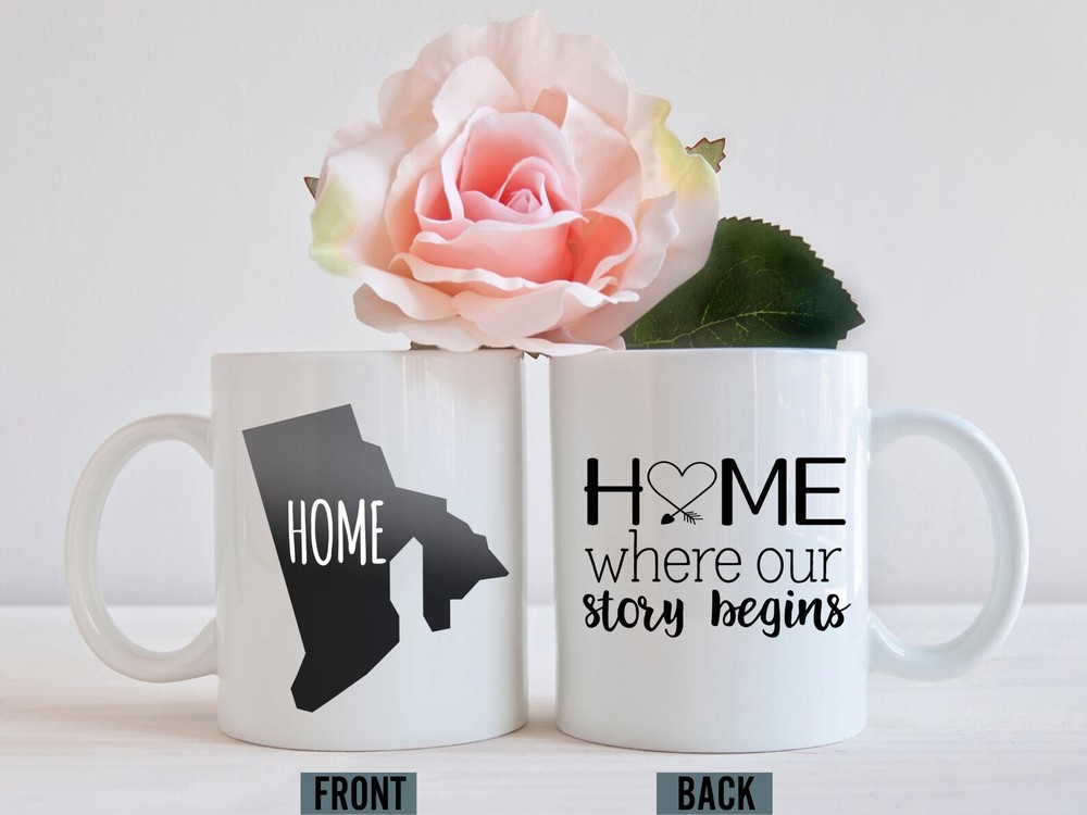 Home Where Our Story Begins State Mug Home State Mug Custom State Mug State