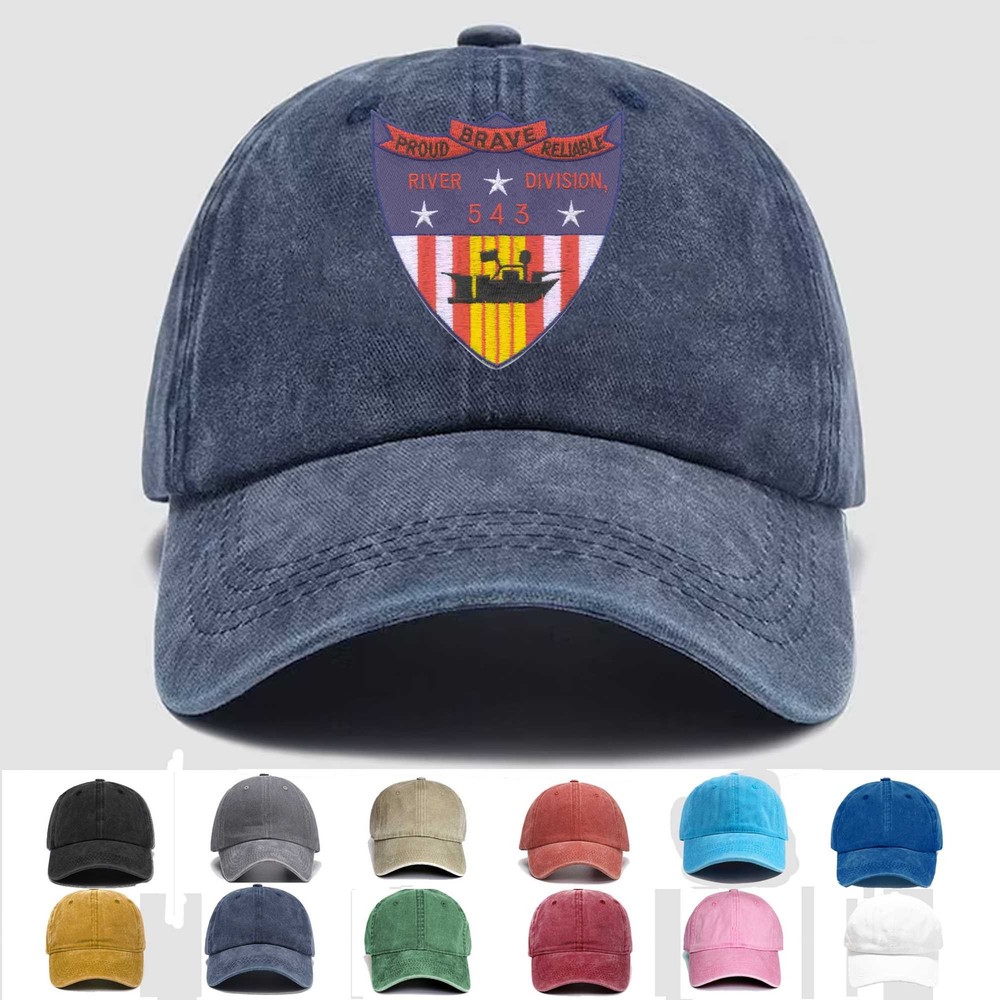 Custom Embroidered Hat RIVDIV 543 River Division, Veteran Cap, Trucker Hat, Gift
