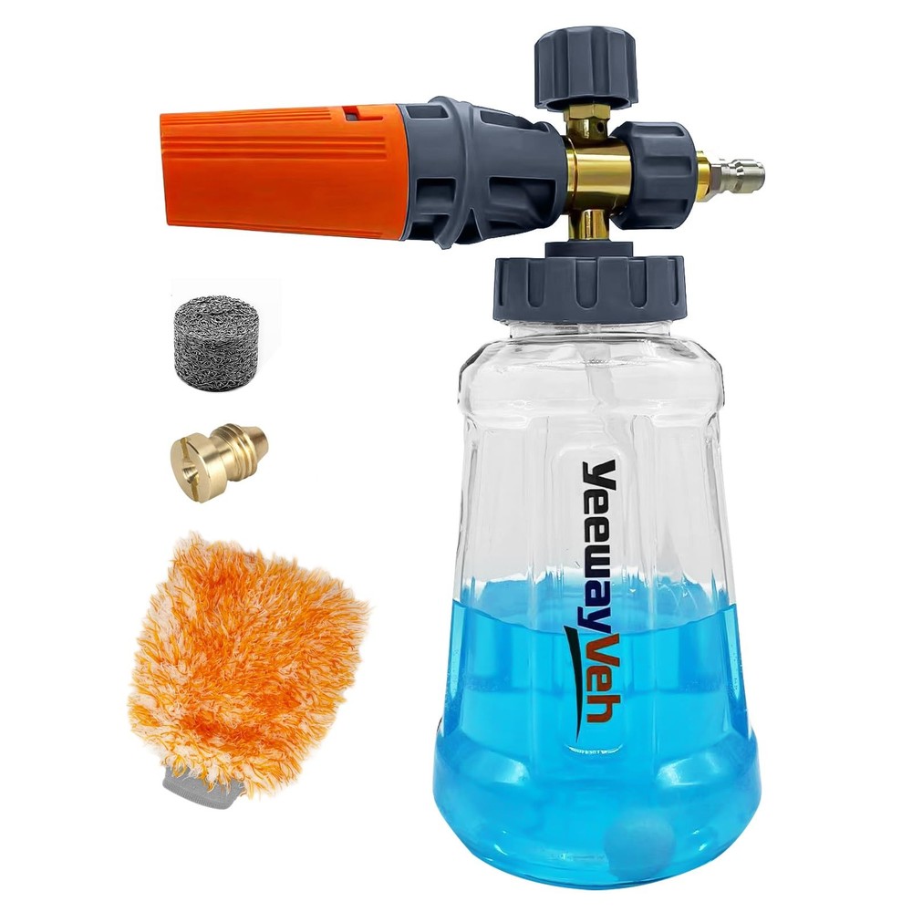 Foam Cannon for Pressure Washer with M22 & 1/4 Quick Connect Snow Foam Sprayer