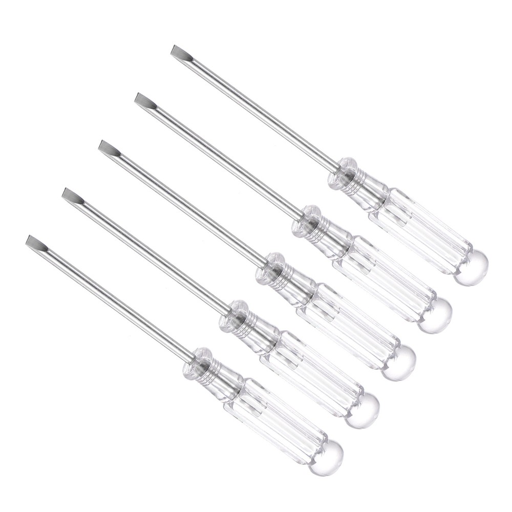 5pcs 3.0x92mm Slotted Screwdriver Set with Anti-Slip Handle