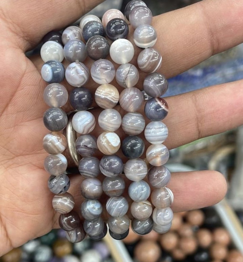 Multicolor Round 925 Sterling Silver Agate Jewelry Bracelet Handmade