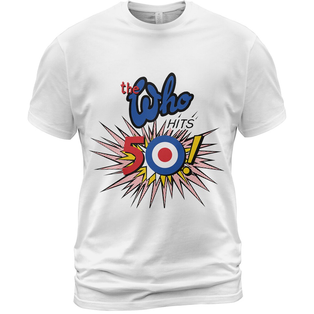 Vintage The Who Hits 50 Album T-Shirt Roger Daltrey John Entwistle Keith Moon