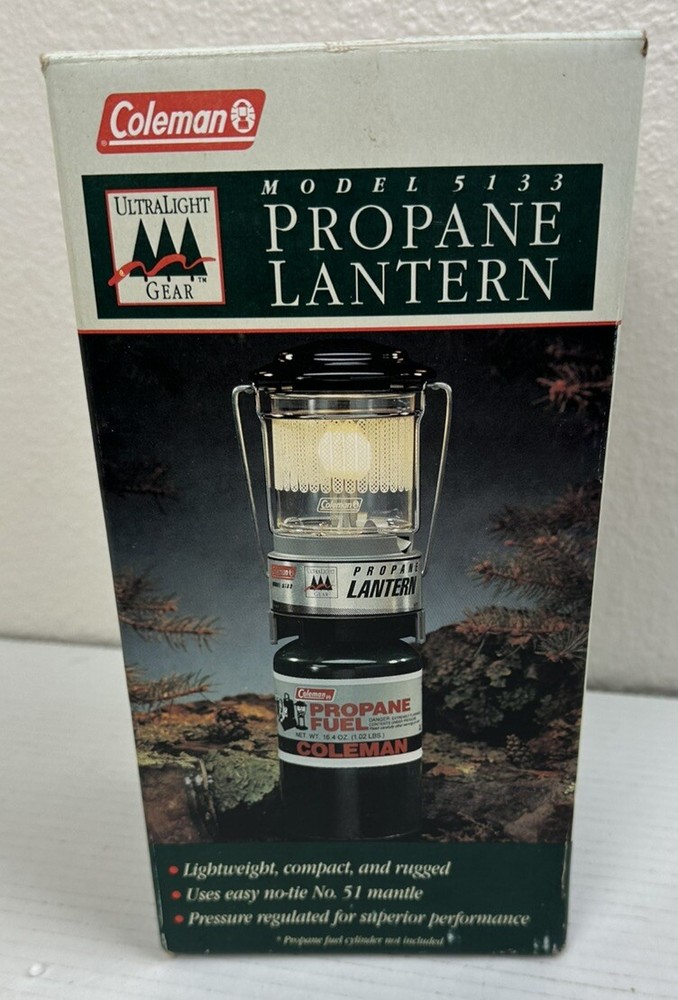 Coleman Ultra Light Propane Lantern Model 5133 Vintage Box New Unused OPEN BOX