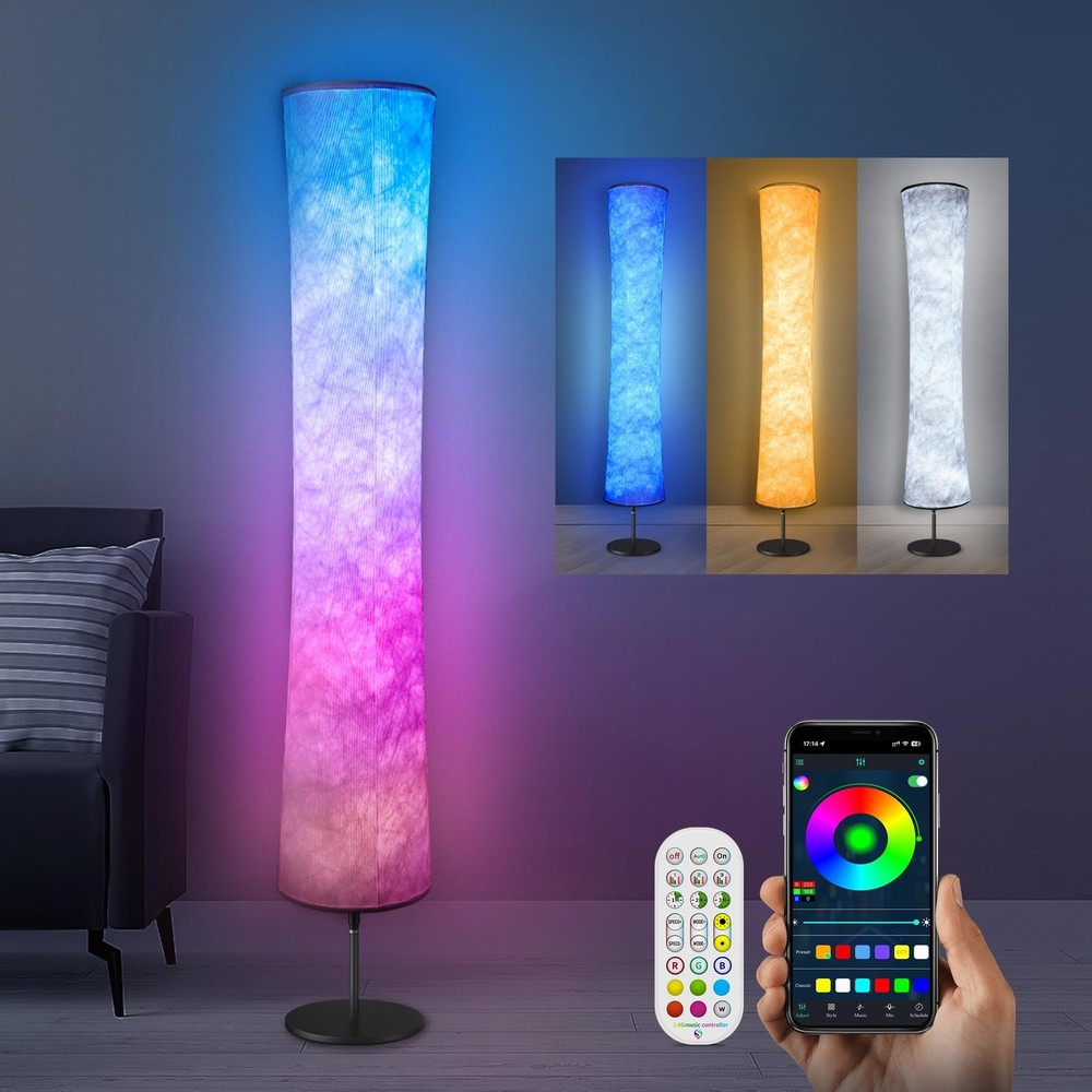 Torchlet Floor Lamp, RGB Floor Lamp with 16 Million DIY Colors and Scene Mode...