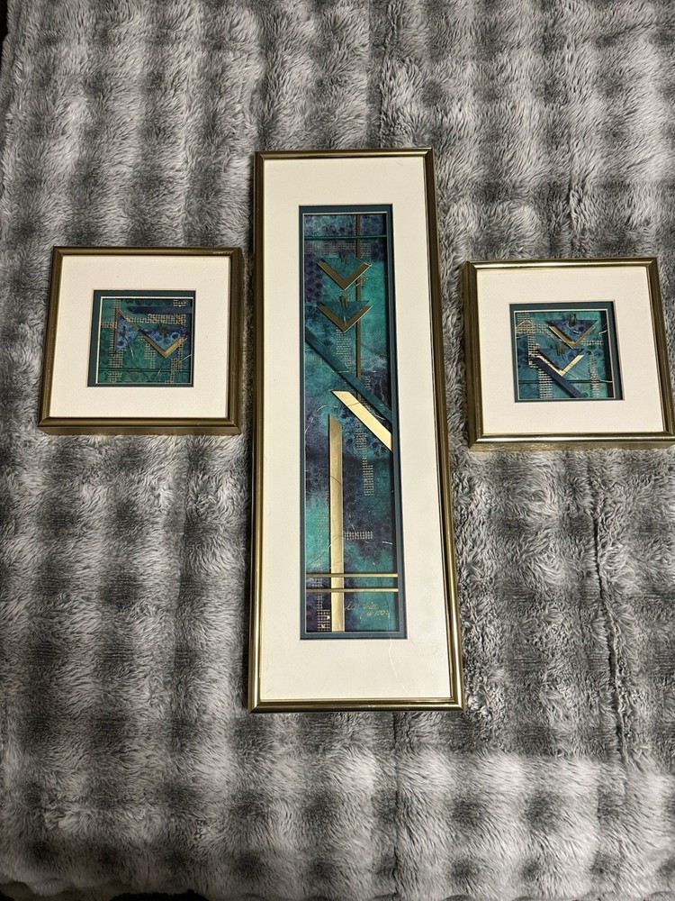 Original Lee Hill Mixed Media Paintings Signed Art  with Cert Of Authenticity