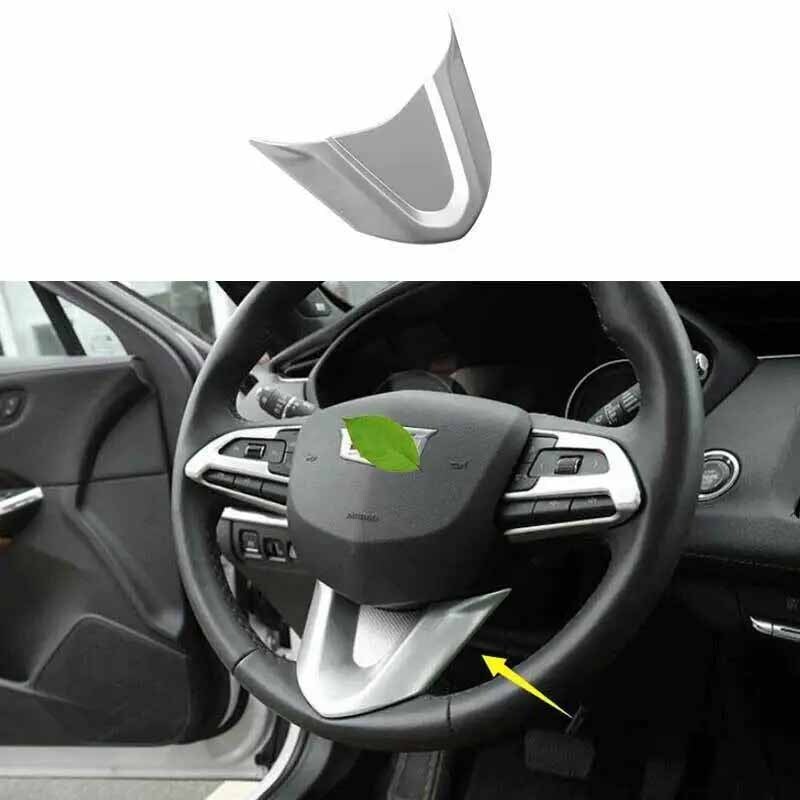 Cover Trim Fit For Cadillac CT4 2020-2024 Matte Silver 1PCS Steering Wheel Sheet