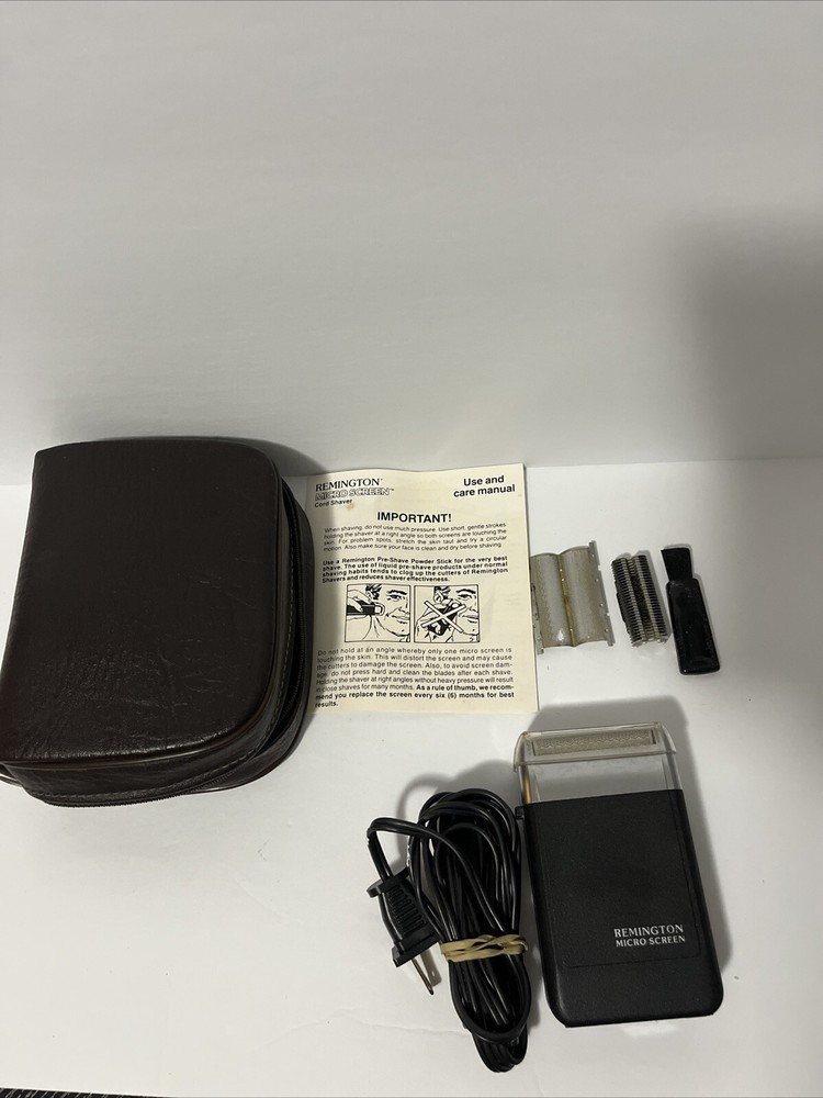 Vintage Remington Micro Screen USED Shaver Black Model: 6MF1 Men Electric Razor