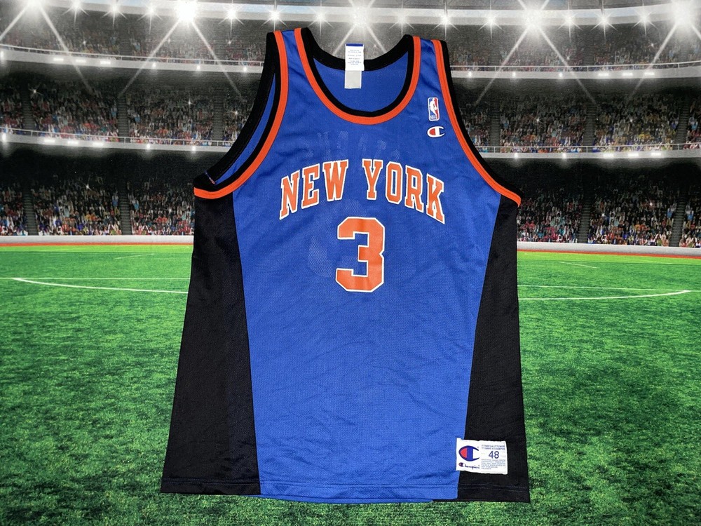 Vintage 90s Champion New York Knicks John Starks #32 NBA Jersey Sz 48 Preowned