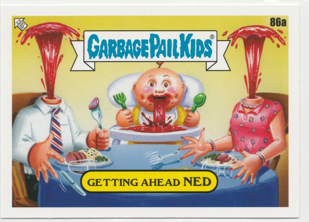 Vintage 2021 GPK Food Fight Series Ned #86a Garbage Pail Kids Card