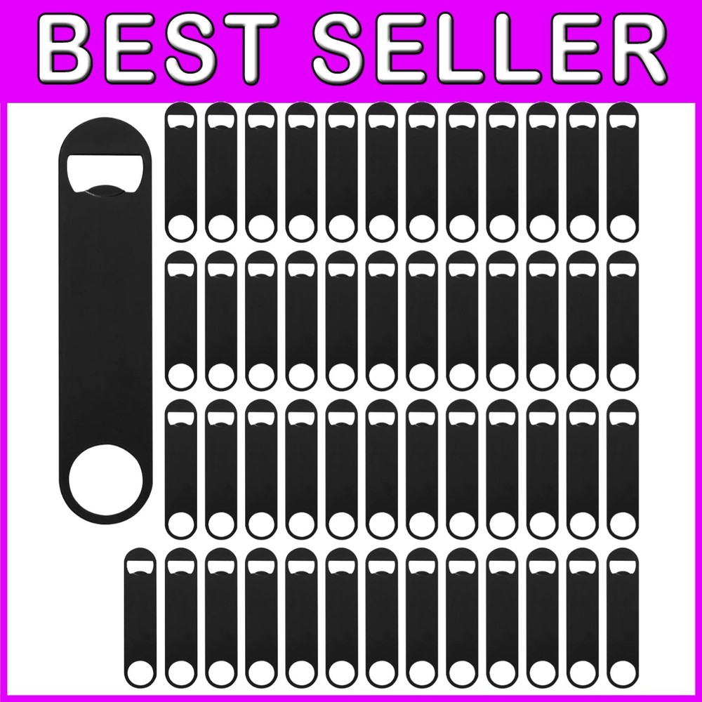 Exquisite Packaging 50-Pack Stainless Steel Bottle Openers - Perfect for Gifting