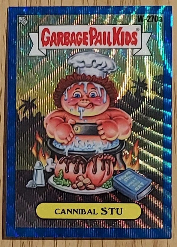 2024 Garbage Pail Kid Chrome 7 W-270a Cannibal Stu Blue Wave Where Are They Now
