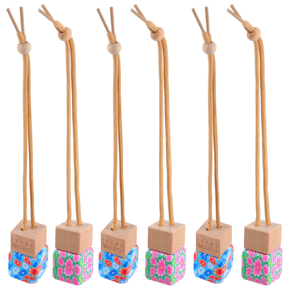6 Pcs Car Air Perfume Bottle Empty Essential Oil Diffuser Hanging