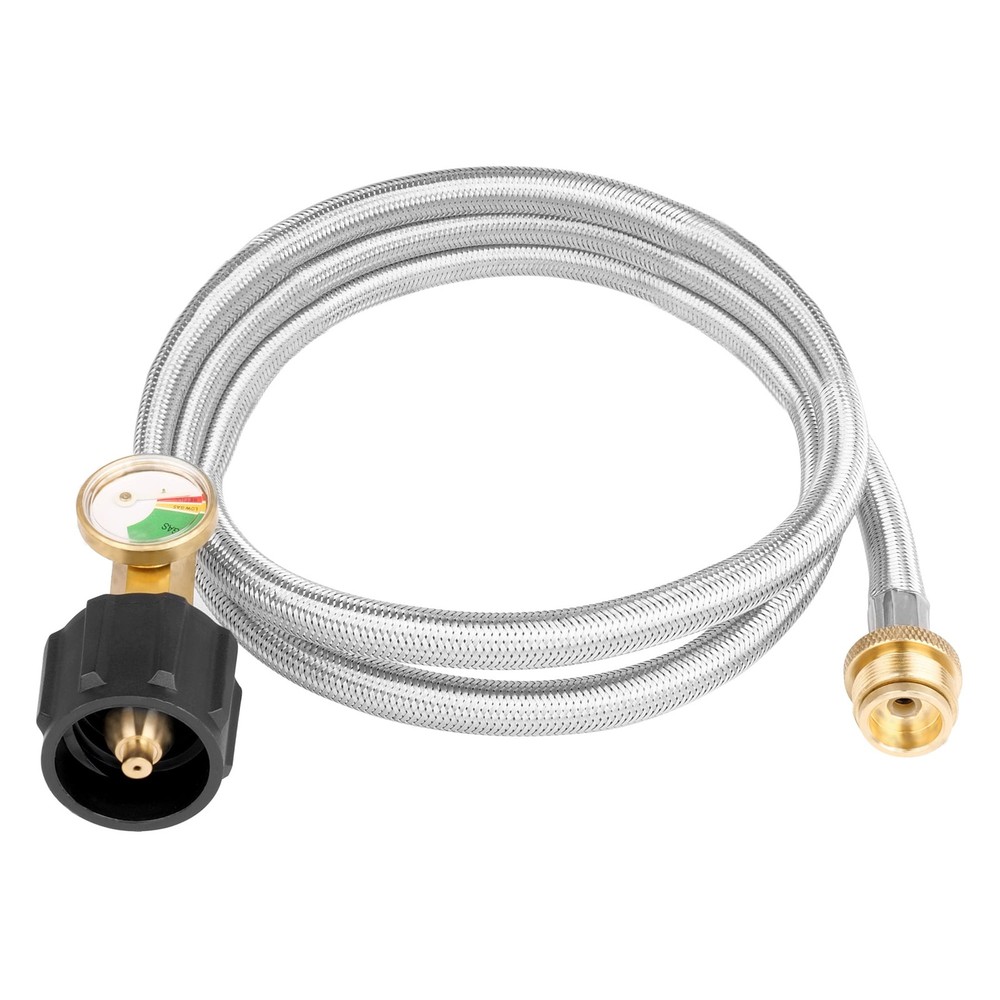 5-Feet Stainless Braided Propane Hose Adapter with Propane