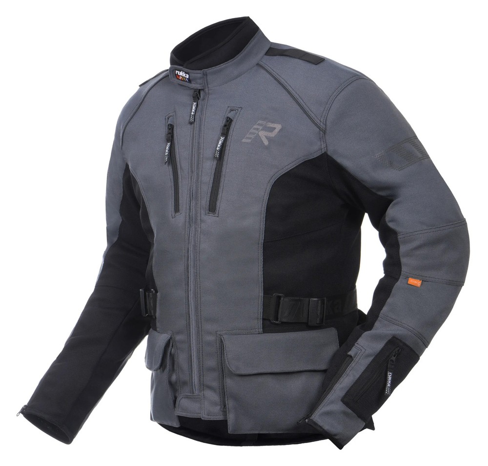 Men's Adventure Rukka Airtacama Motorcycle Jacket Black/Grey 70238764290