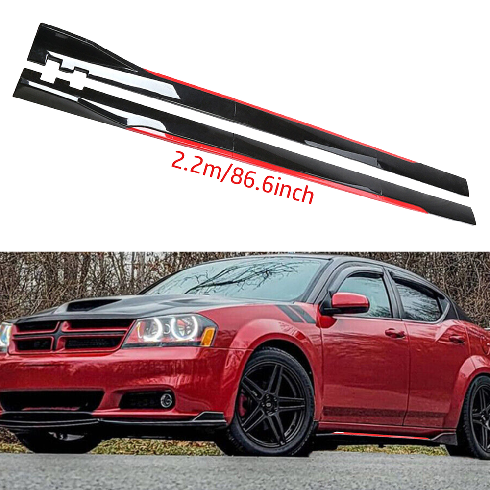 For Honda Odyssey Side Skirt Extension Body Kit Splitter Spoiler Glossy Black