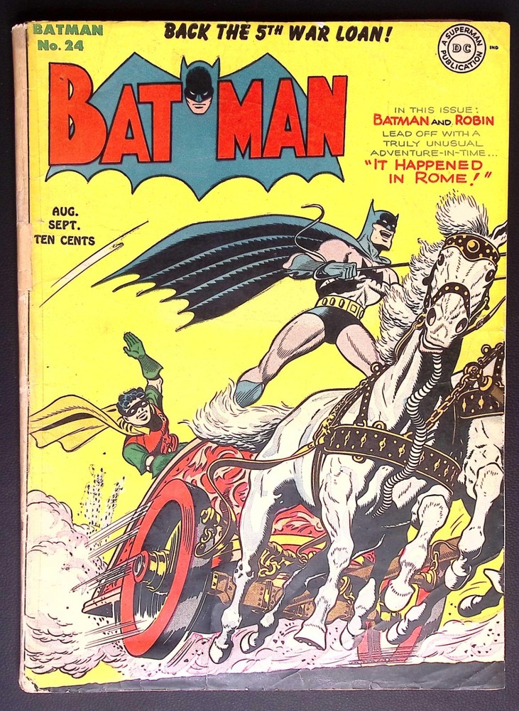 Batman #24 (1944) Golden Age DC Comic GD+ Cream/Off-White pages