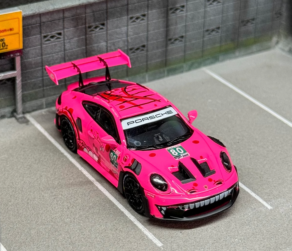 NEW GB LMLF 1:64 Pink #80 911 992 GT3 RS Racing Sport Model Diecast Collect Car