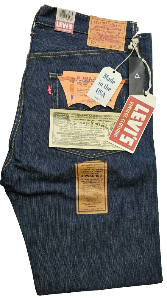 1966 Levi's 501xx Year W36-L36 USA Made 66501-0008 Cone Denim New Goods-image