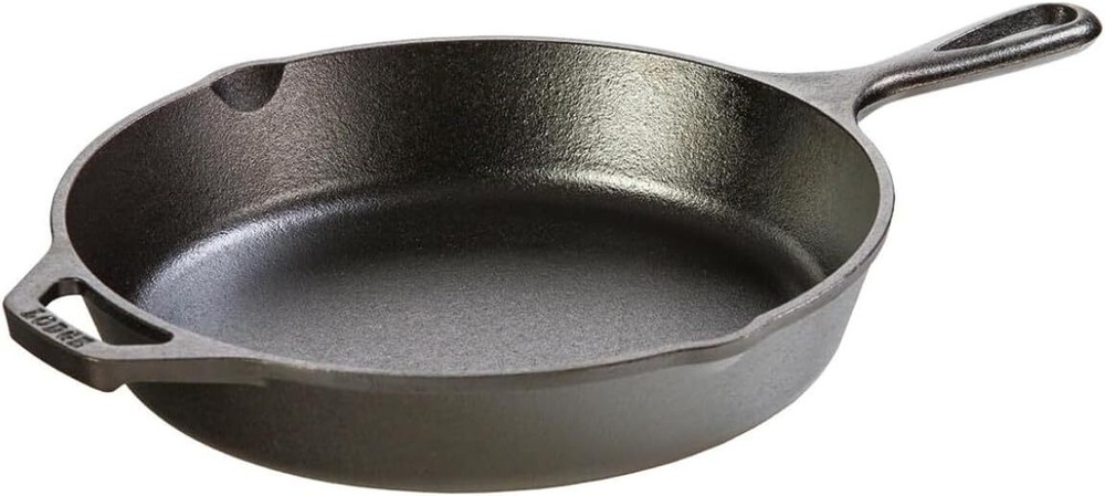 Lodge 10.25 Inch Pre-Seasoned Cast Iron Skillet with Teardrop Handle  