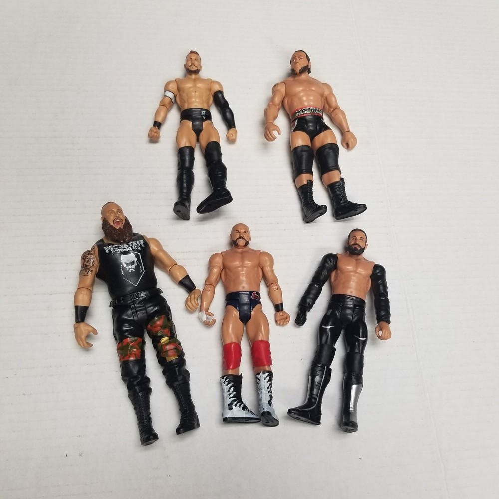 2017 Mattel WWE Wrestling Figures 5-Piece Loose Figure Lot