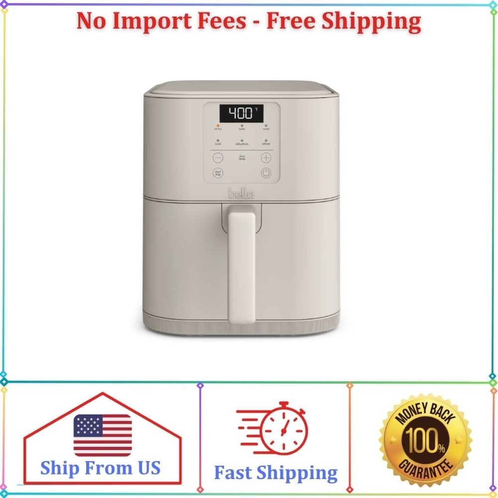 bella 6 Qt Slim Digital Air Fryer with EverGood™ Ceramic Nonstick Coating