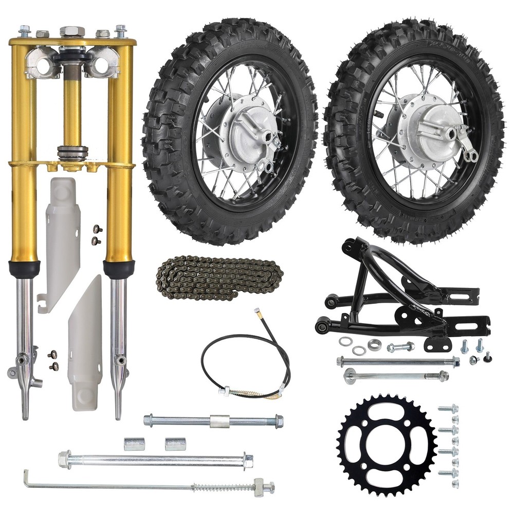 2.50-10 Front Rear Wheels + Front Forks CRF50 XR50 TTR50 Pit Dirt Bike 50cc-110