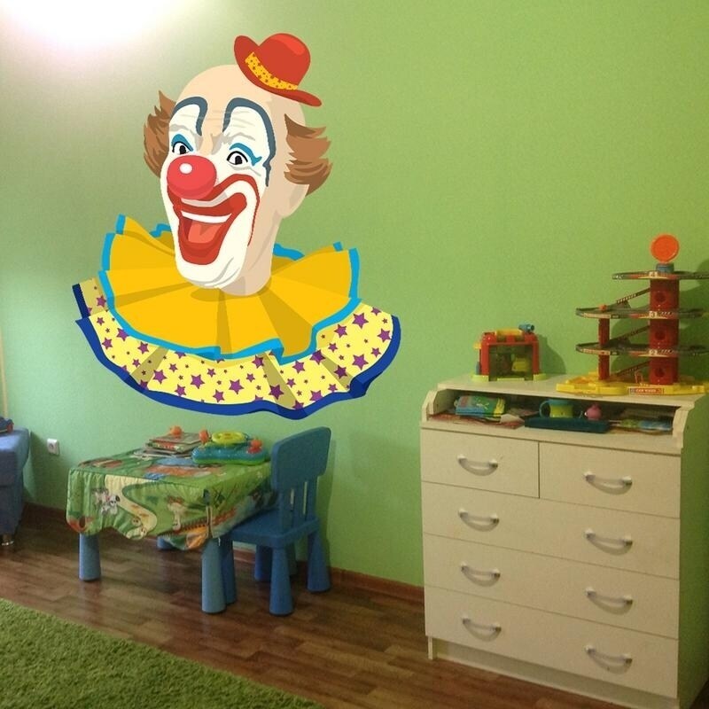 Clown Party Full Color Wall Decal Sticker  FRST Size30
