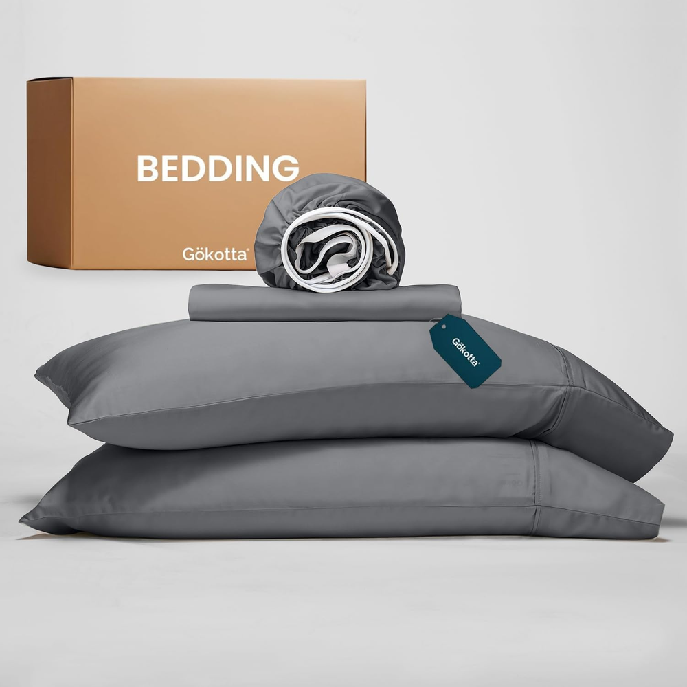 King Size 4-Piece Bamboo Rayon Cooling Bed Sheets for Hot Sleepers