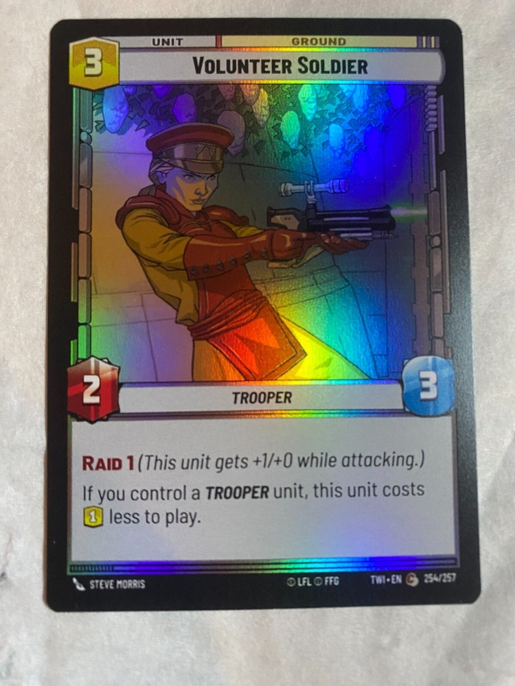 STAR WARS UNLIMITED TCG ToR VOLUNTEER SOLDIER Foil Card NM