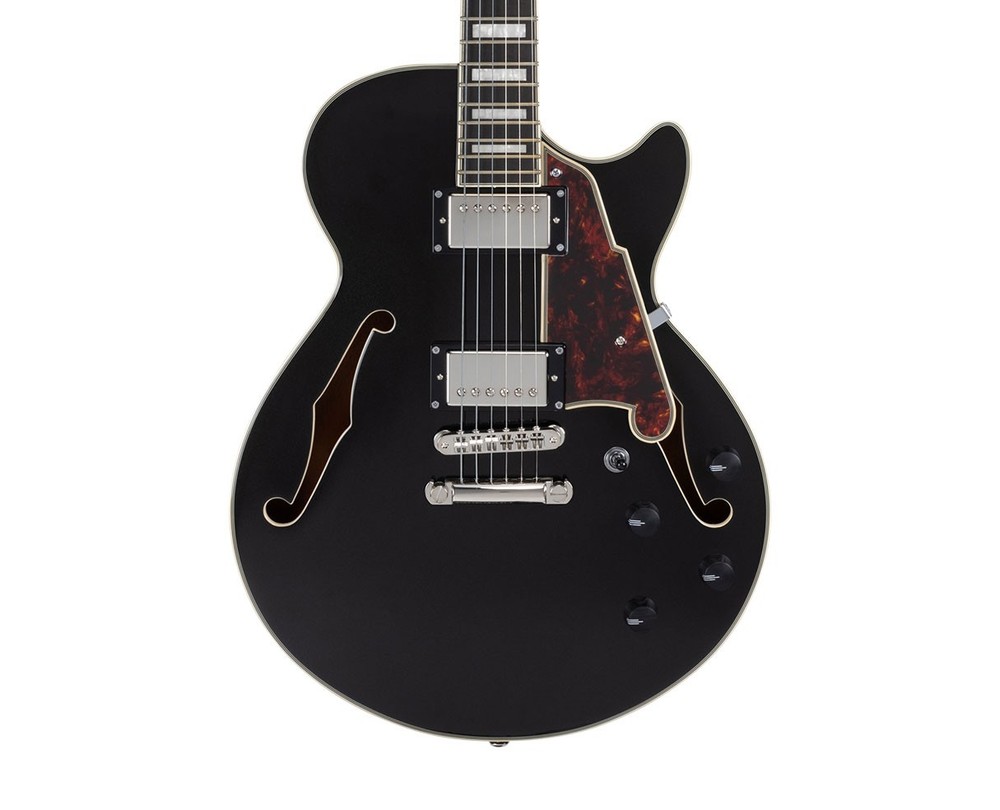 D'Angelico Premier SS Semi-Hollow Electric Guitar in Black Flake - B-Stock