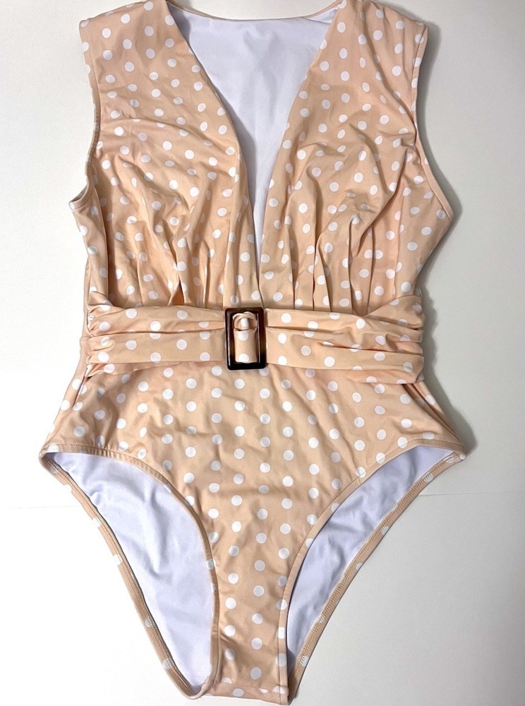 Sports Illustrated Polka Dot One Piece Swimsuit Women’s Size Large NWT