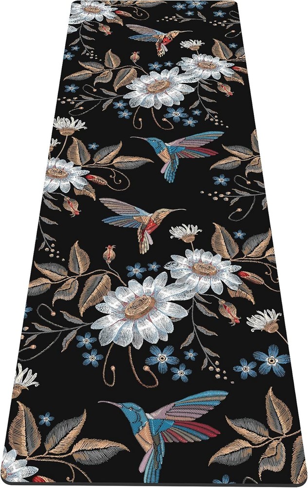 72x24 Inch Extra Thick 6MM TPE Non-Slip Yoga Mat in Bird Color for Fitness