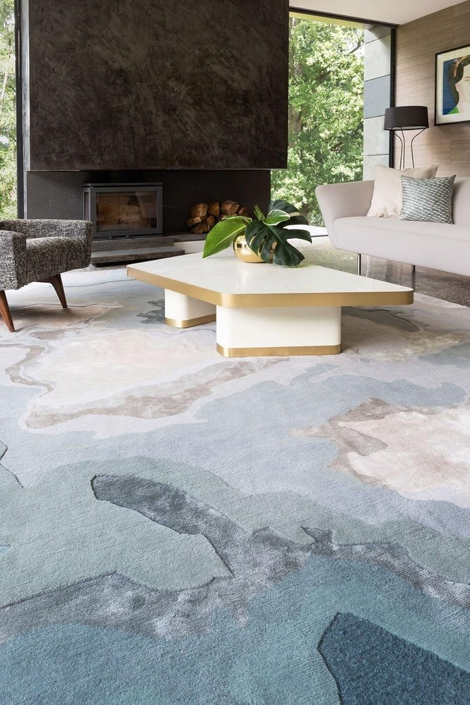 Hand Tufted Carpet & Rug gray living room hall kitchen