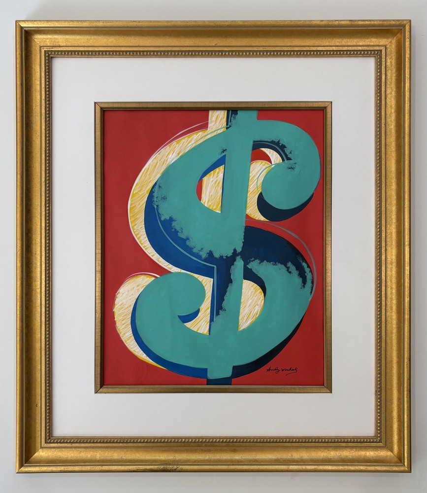 Andy Warhol  1928 - 1987  Mixed Media Hand Signed & stamp /Framed Amazing Art