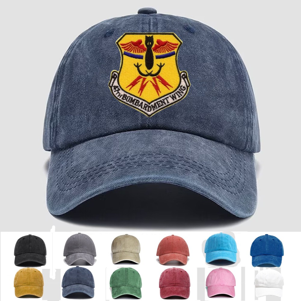 Custom Embroidered Hat 47th Bombardment Wing, Veteran Cap, Trucker Hat, Gift