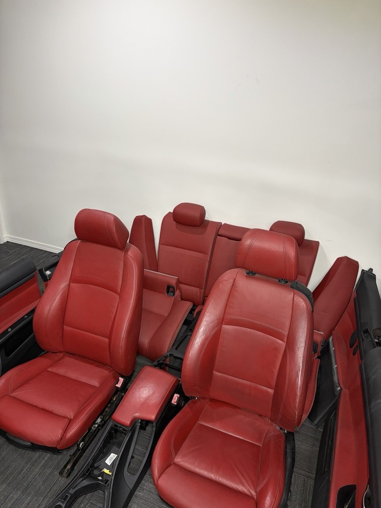 2007-2013 BMW E92 328 335 COUPE GENUINE CORAL RED INTERIOR FULL SET SET OEM