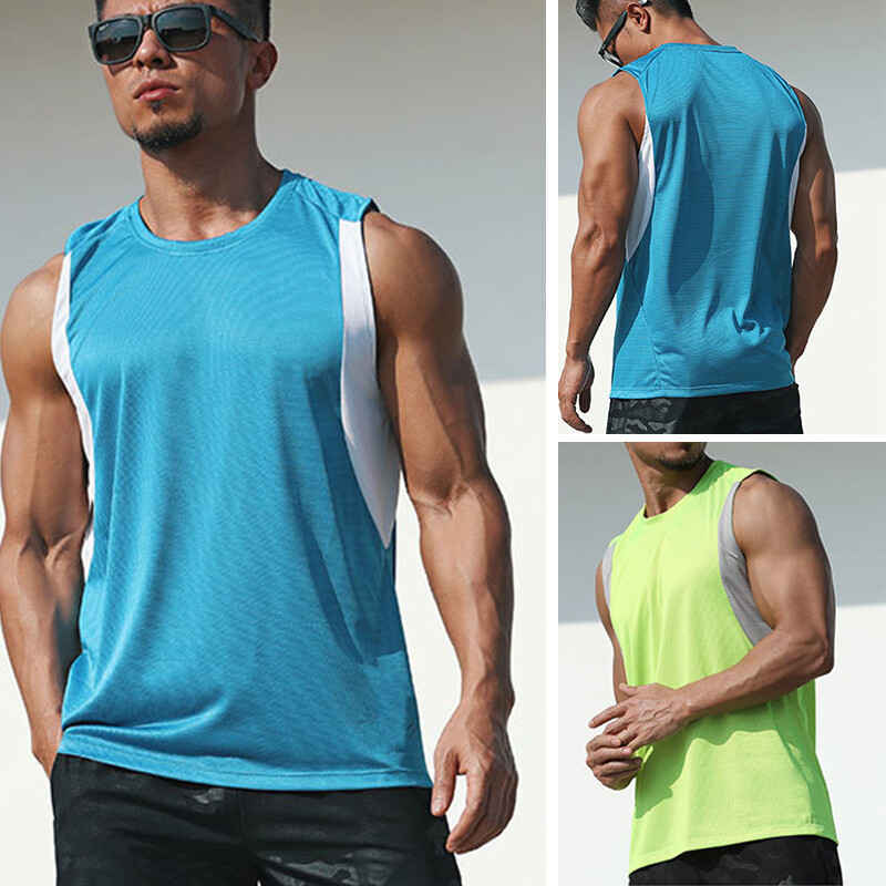 Men's Quick-Drying Tank Top Bodybuilding Muscle Sleeveless Gym Workout Vest  Ⓡ
